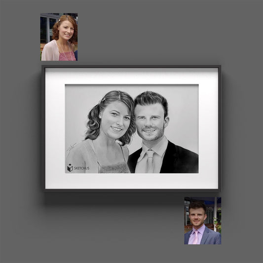 handgemaltes Hochzeitsportrait zeichnen lassen