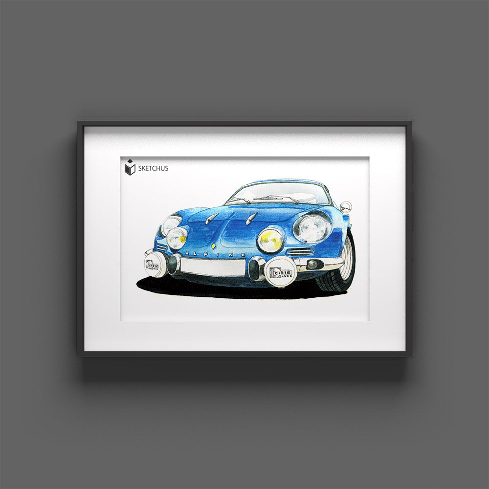 Have a car drawn - car as a drawing/poster - auto portrait gift for car lovers